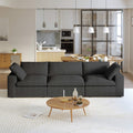Sky Cloud Sectional Sofa, Linen Slipcovers - Replacement Covers Only, Black