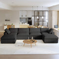 Sky Cloud Sectional Sofa, Modular Washable 40-Inch Linen Ottomans 1-Seaters