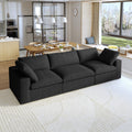 Sky Cloud Sectional Sofa, Pet-Friendly Cover 120-Inch Linen Sleepers 3-Seaters