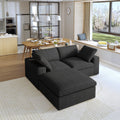 Sky Cloud Sectional Sofa, Pet-Friendly Cover 80-Inch Linen L-Shaped Sectionals 3-Seaters