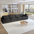 Sky Cloud Sectional Sofa, Replaceable Cover 160-Inch Linen Sleepers 4-Seaters