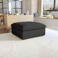 Sky Cloud Sectional Sofa, Modular Washable 40-Inch Linen Ottomans 1-Seaters, Black