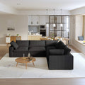 Sky Cloud Sectional Sofa, Linen Slipcovers - Replacement Covers Only, Black