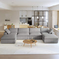 Sky Cloud Sectional Sofa, Modular Washable 40-Inch Linen Ottomans 1-Seaters