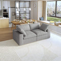 Sky Cloud Sectional Sofa, Modular Washable 80-Inch Linen Loveseats 2-Seaters