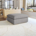 Sky Cloud Sectional Sofa, Modular Washable 40-Inch Linen Ottomans 1-Seaters, Grey