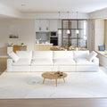 Sky Cloud Sectional Sofa, Linen Slipcovers - Replacement Covers Only, White