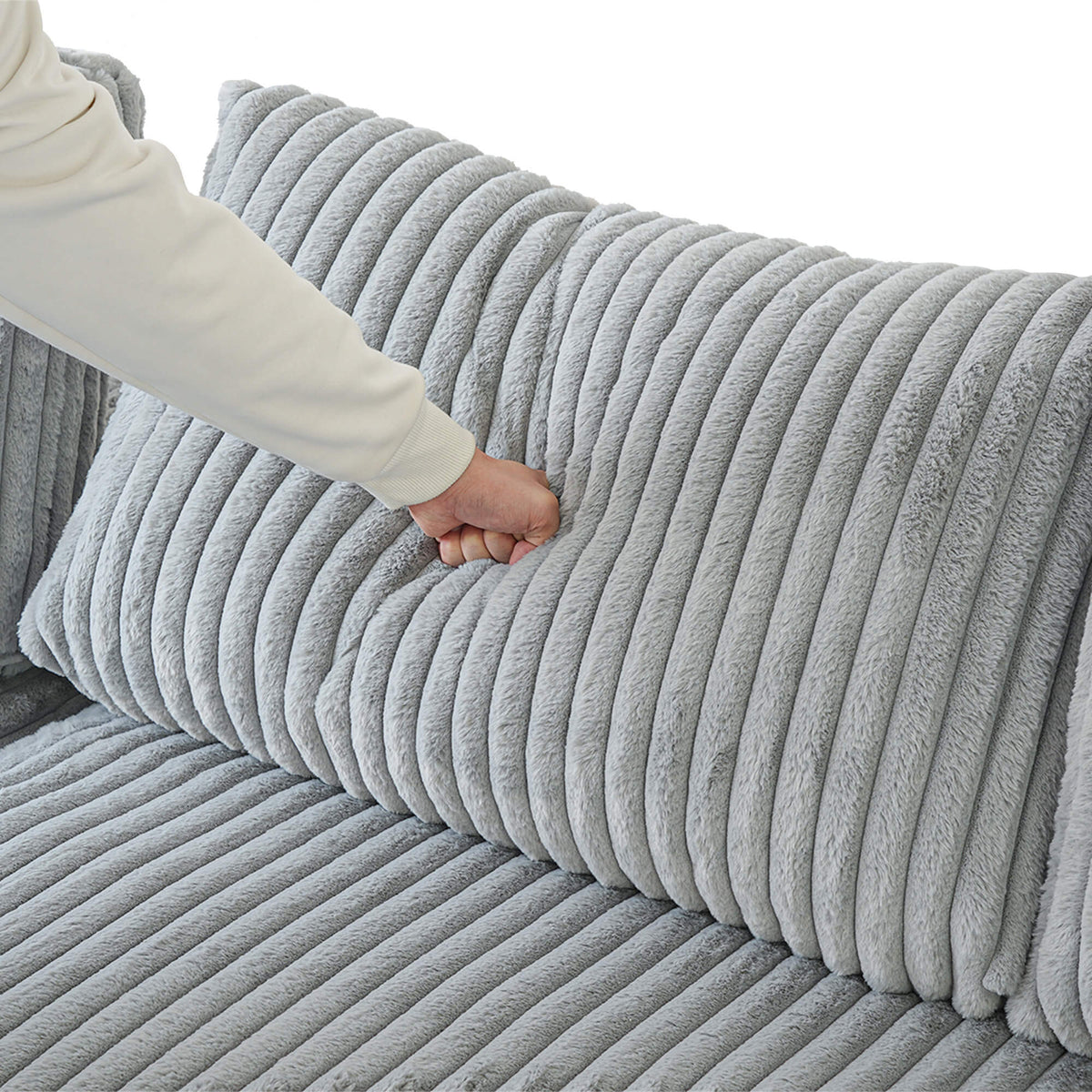 Sky Cloud Pro Sectional Sofa, Plush Comfort Plush Fabric Loveseats 2-Seaters