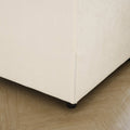 Sky Modular Track Arm Sectional Cloud Sofa, Skin-Friendly Washable Deep Seat V-Shaped Corner Sectional Sofa, Beige
