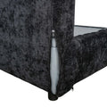 Sky Modular Track Arm Sectional Cloud Sofa, Loveseat Sofa Chaise Chenille and Linen Washable Sofa, Black