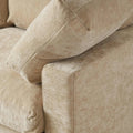 Sky Modular Track Arm Sectional Cloud Sofa, Loveseat Sofa Chaise Chenille and Linen Washable Sofa, Khaki