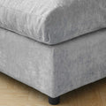 Sky Modular Track Arm Sectional Cloud Sofa, Skin-Friendly Washable Deep Seat V-Shaped Corner Sectional Sofa, Light Grey