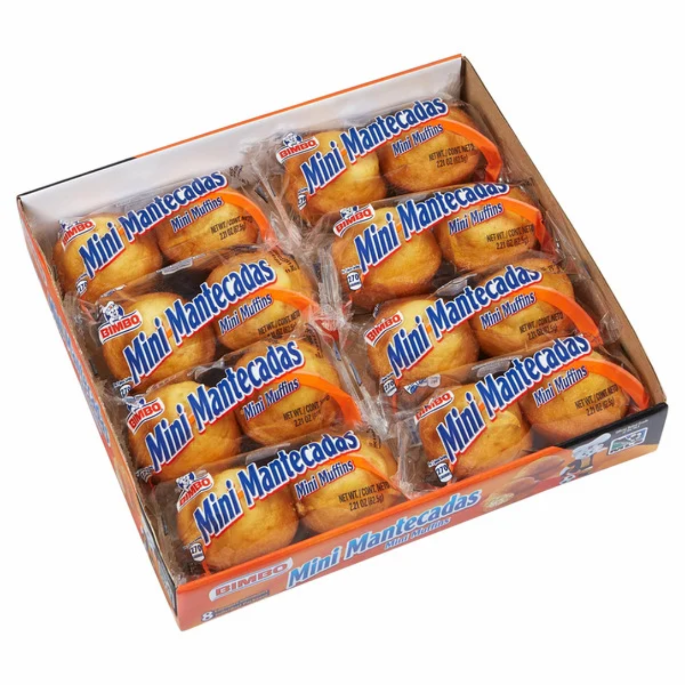 Bimbo Bakeries Mini Mantecada Muffins, 8-count, 16.9 oz