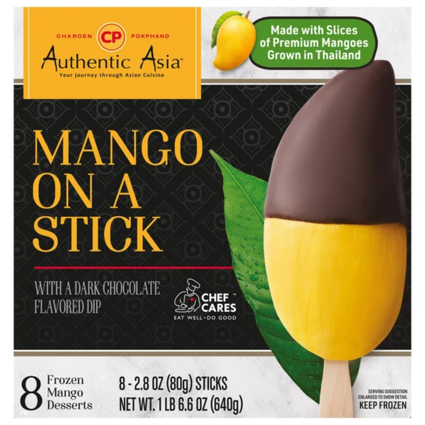 Authentic Asia Chocolate Dipped Mango, 22.4 oz, 8-count