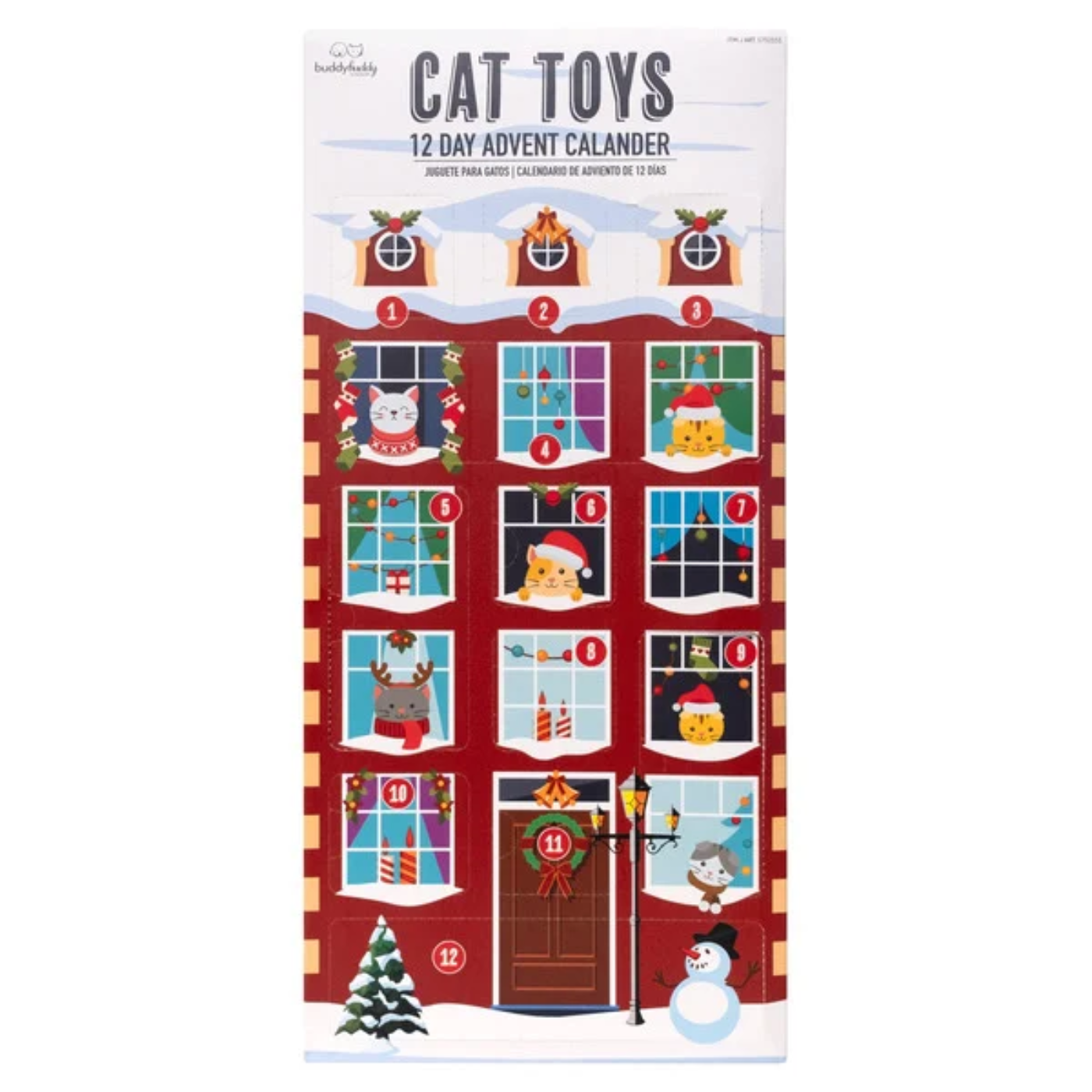 BuddyBuddy Holiday Cat Toy Set, 12-count