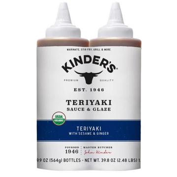 Kinder's Organic Teriyaki Sauce & Glaze, 19.9 oz, 2-count