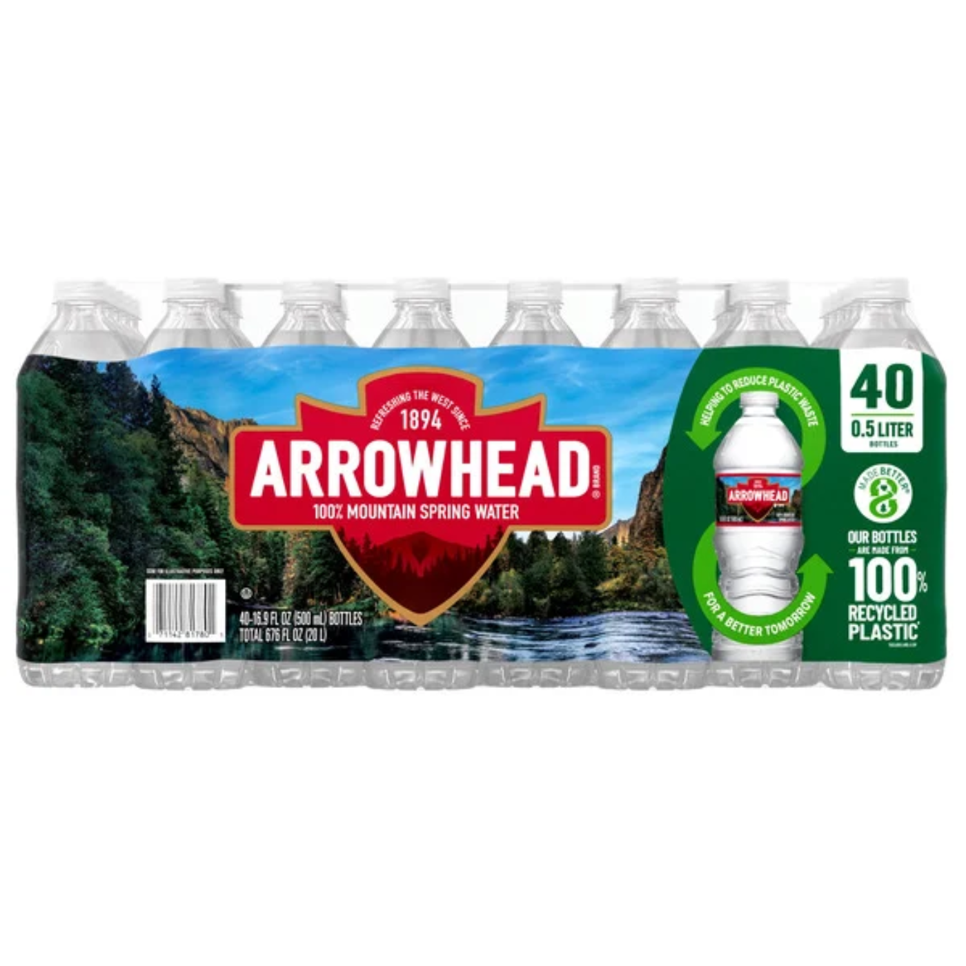 Arrowhead Bottled Water, 16.9 oz, 40-count
