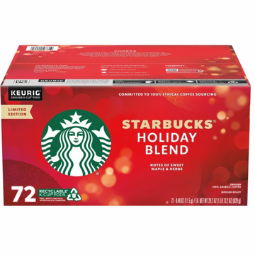 Starbucks Coffee Holiday Blend K-Cup Pod, 72-count