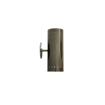 Two-Light Mid-Century Brass Wall Sconce