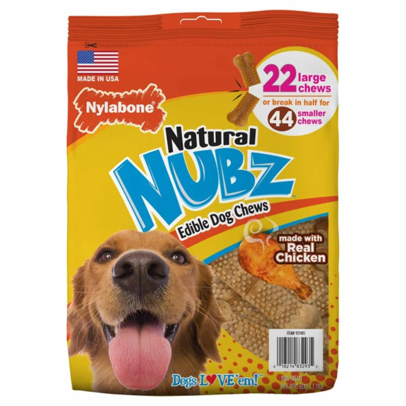 Nylabone Nubz Edible Dog Chews, 22CT