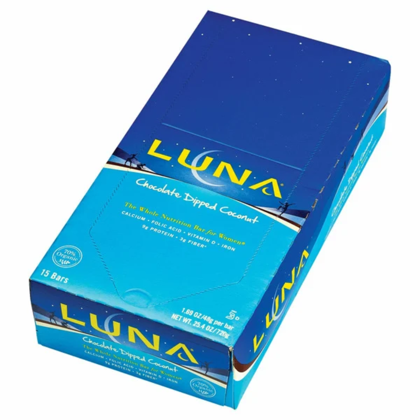 Luna Bar Chocolate Dipped Coconut, 15-count