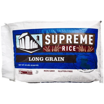 Supreme Rice Long Grain Rice, 50 lbs
