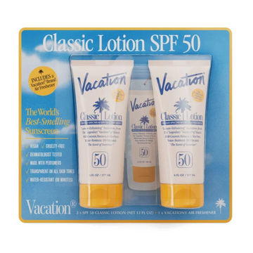Vacation Classic Lotion, SPF 50, 6 fl oz Duo and Air Freshener