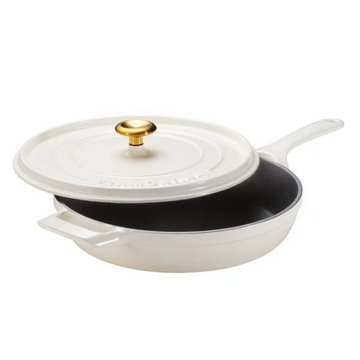 Tramontina 12" Enameled Cast Iron Skillet with Lid, Assorted Colors