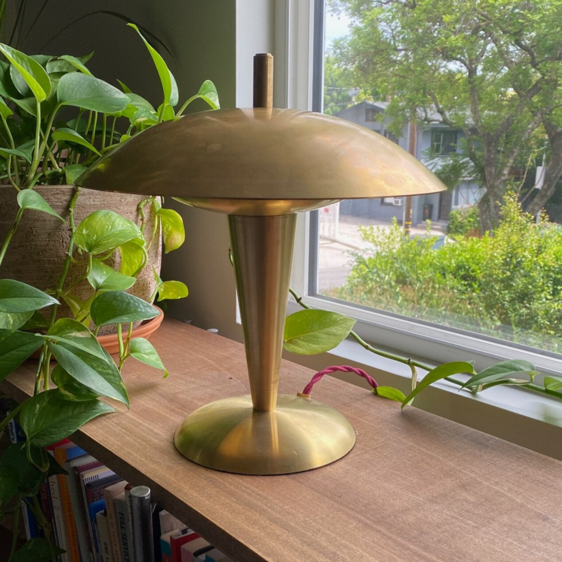 Unlacquered Brass Table Lamp – "The Astro Lamp"