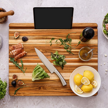 Teakhaus Reversible XL Cutting Board with Smartphone /Tablet Cut Out