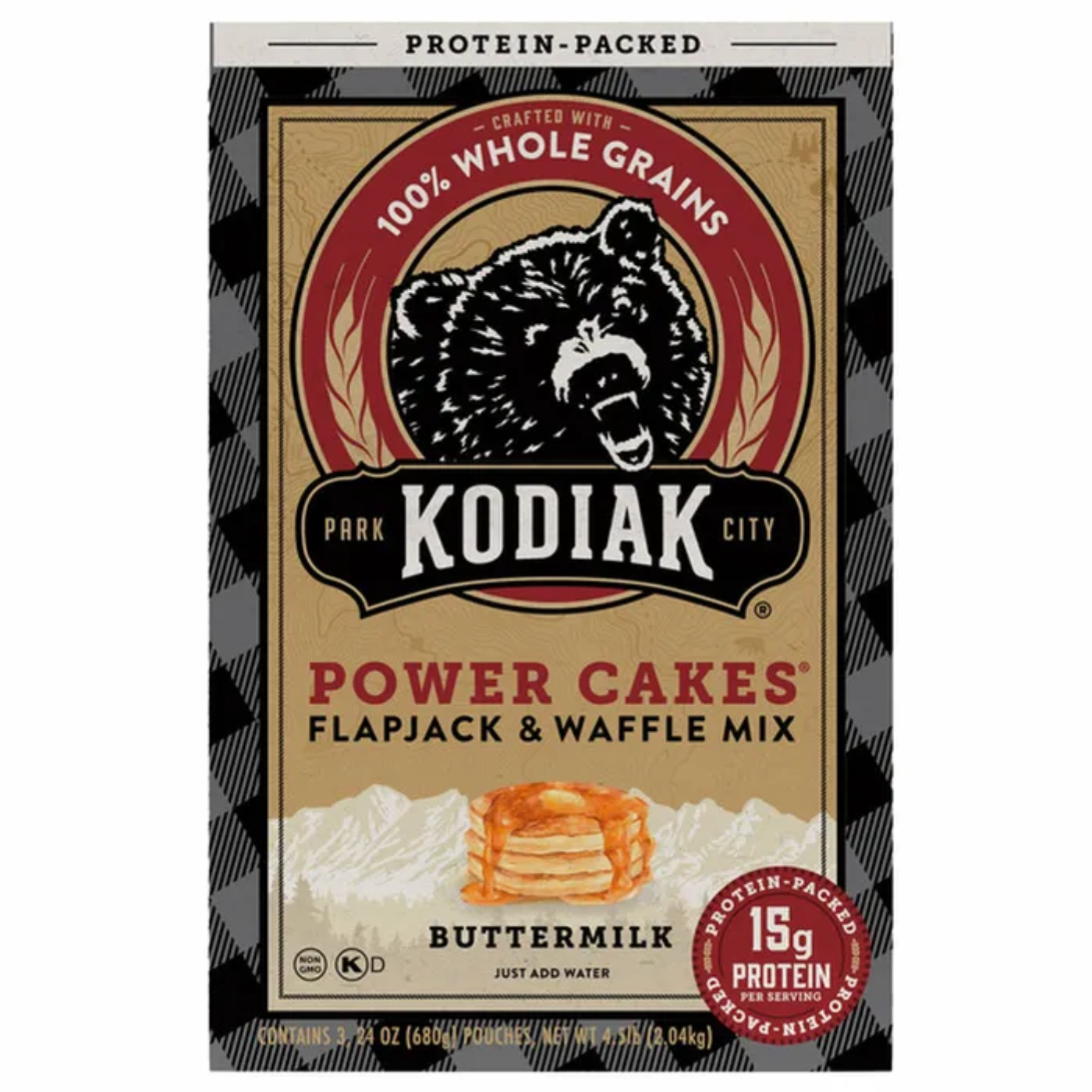 Kodiak Cakes Power Cakes Flapjack and Waffle Mix, 4.5LBS
