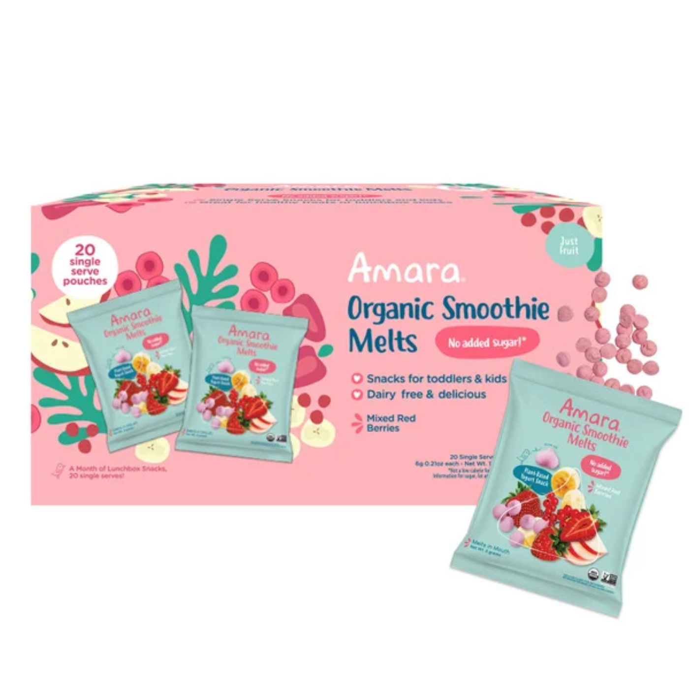 Amara Organic Smoothie Melts, .2 oz Bags, 20-count