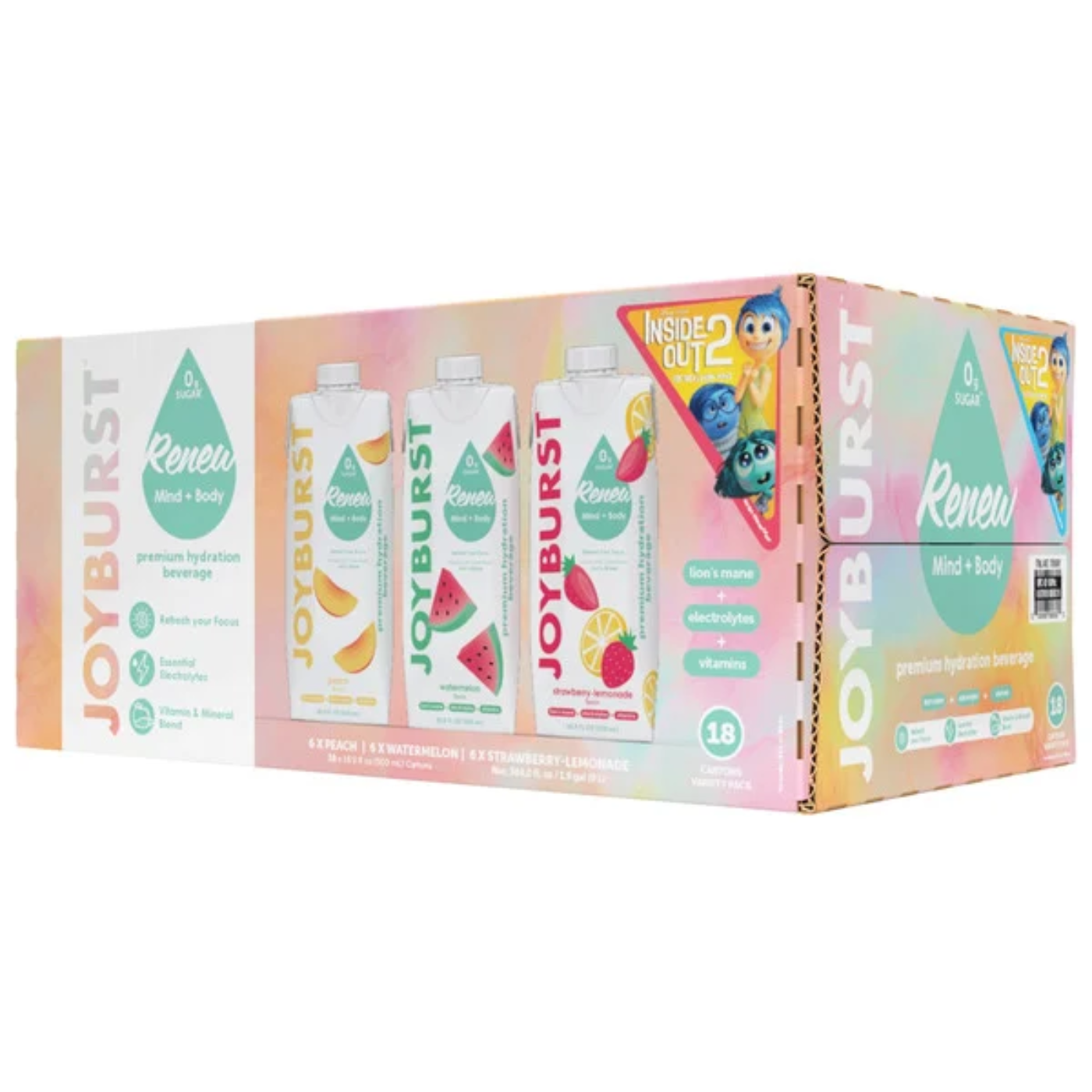 Joyburst Hydration Drink, Variety Pack, 16.9 oz, 18-count