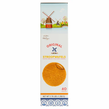 Le Chic Patissier Stroopwafels Toasted Waffles Filled With Caramel, Original, 2.78 lbs