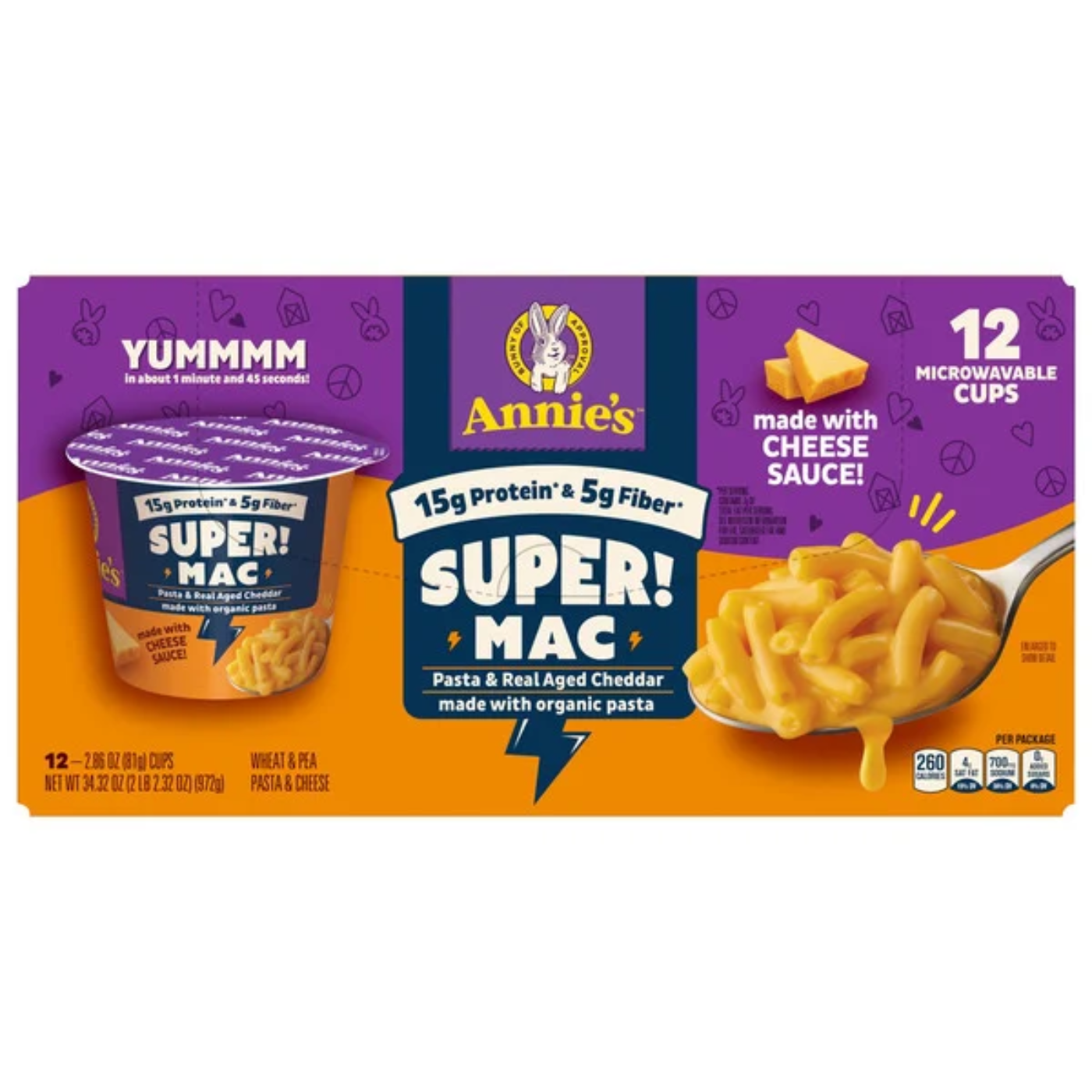 Annie's Super Mac Cups, 2.86 oz, 12-count