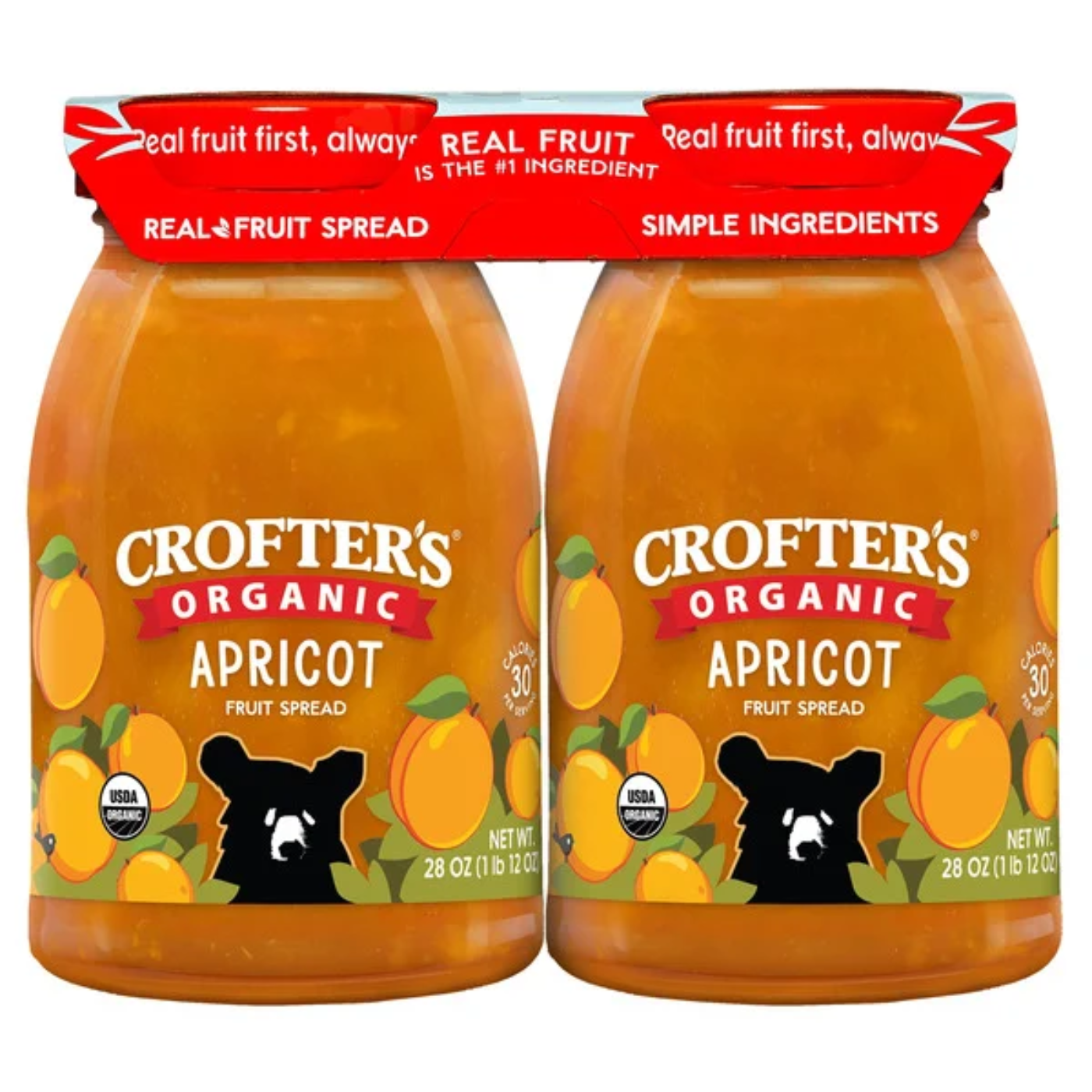 Crofter's Organic Apricot Spread, 28 oz, 2-count