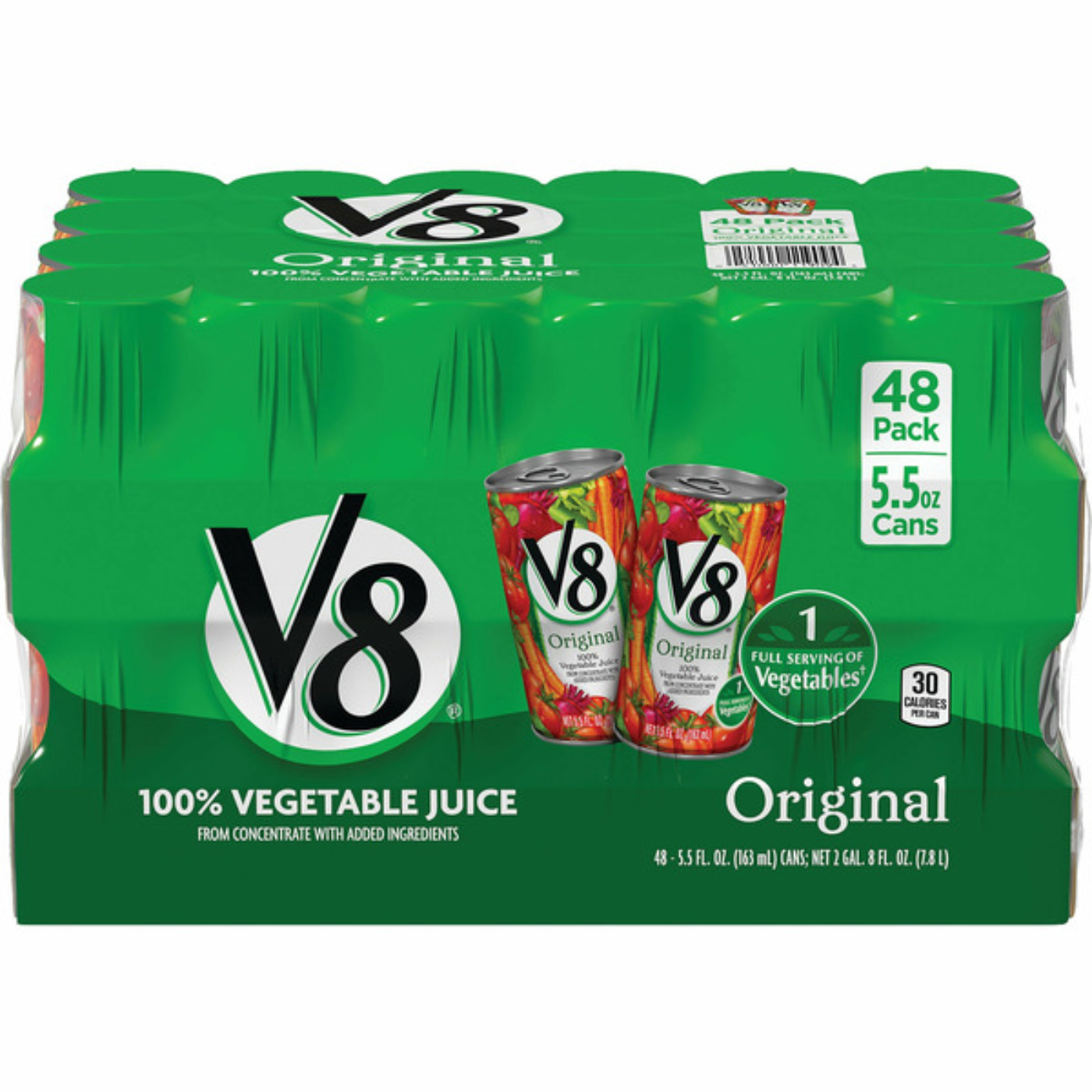 V8 Original 100% Vegetable Juice, 5.5 fl oz, 48-count