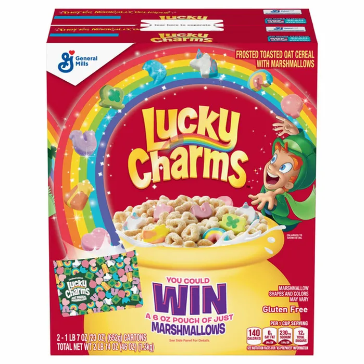General Mills Lucky Charms, 23 oz, 2-count