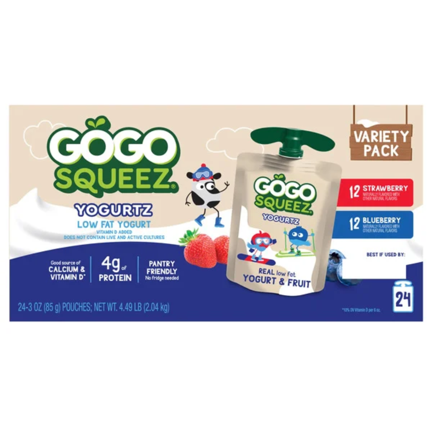 Gogo Squeez Yogurtz, Variety Pack, 24-count