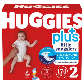 Huggies Little Snugglers Plus Diapers Size 2, 174-count