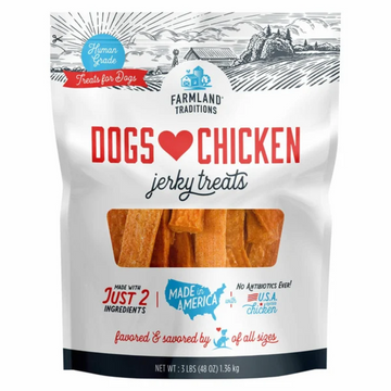 Farmland Traditions Dogs Love Chicken Jerky Treats, 3 lbs