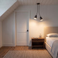 2-Light Brass Sputnik Dining Chandelier in a room