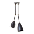 2-Light Brass Sputnik Dining Chandelier in blackened brass