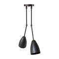 2-Light Brass Sputnik Dining Chandelier in antique black
