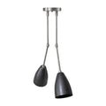 2-Light Brass Sputnik Dining Chandelier in brushed chrome
