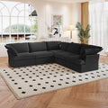 Sky Classic Linen Cloud Sofa, Linen Sectional Sofa Slipcovers - Replacement Covers Only, Black
