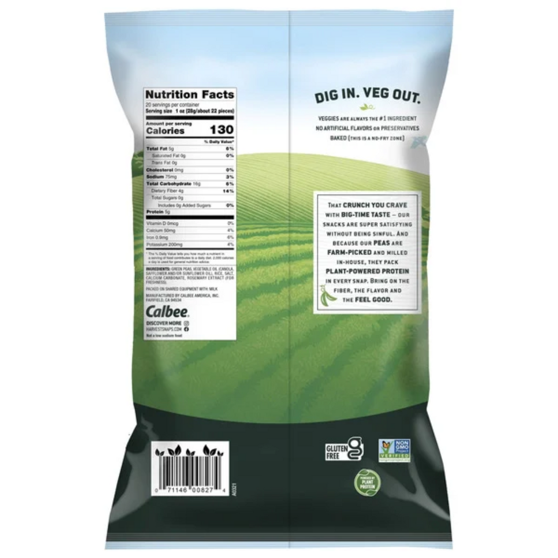 Calbee Harvest Snaps Green Pea Snacks, 20 oz
