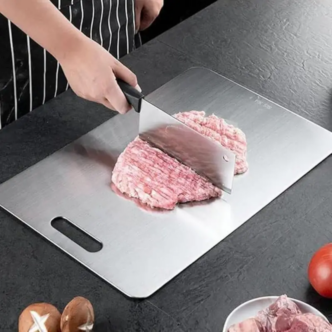 Double-Sided Stainless Steel Cutting Board - Zornits