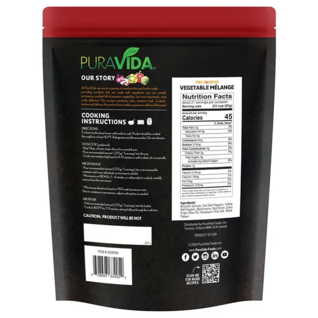PuraVida Fire Roasted Vegetable Melange, 64 oz