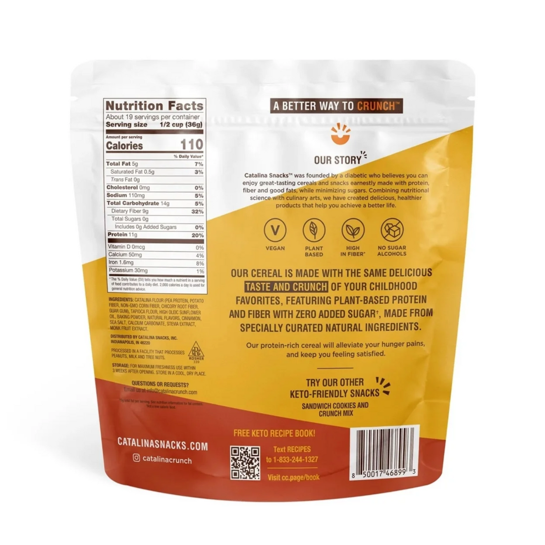 Catalina Crunch Keto-Friendly Breakfast Cereal, Cinnamon Toast (24 Ounce)